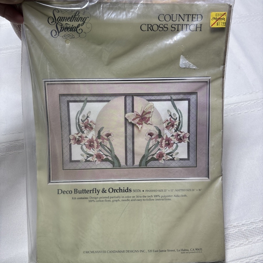 Deco Butterfly & Orchids #50376 Counted Cross Stitch Kit Something Special D38
